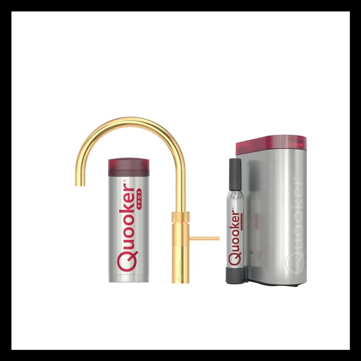 Quooker Fusion Round Sæt M.3l Guld Inkl. Pro3 & Cube Beholder