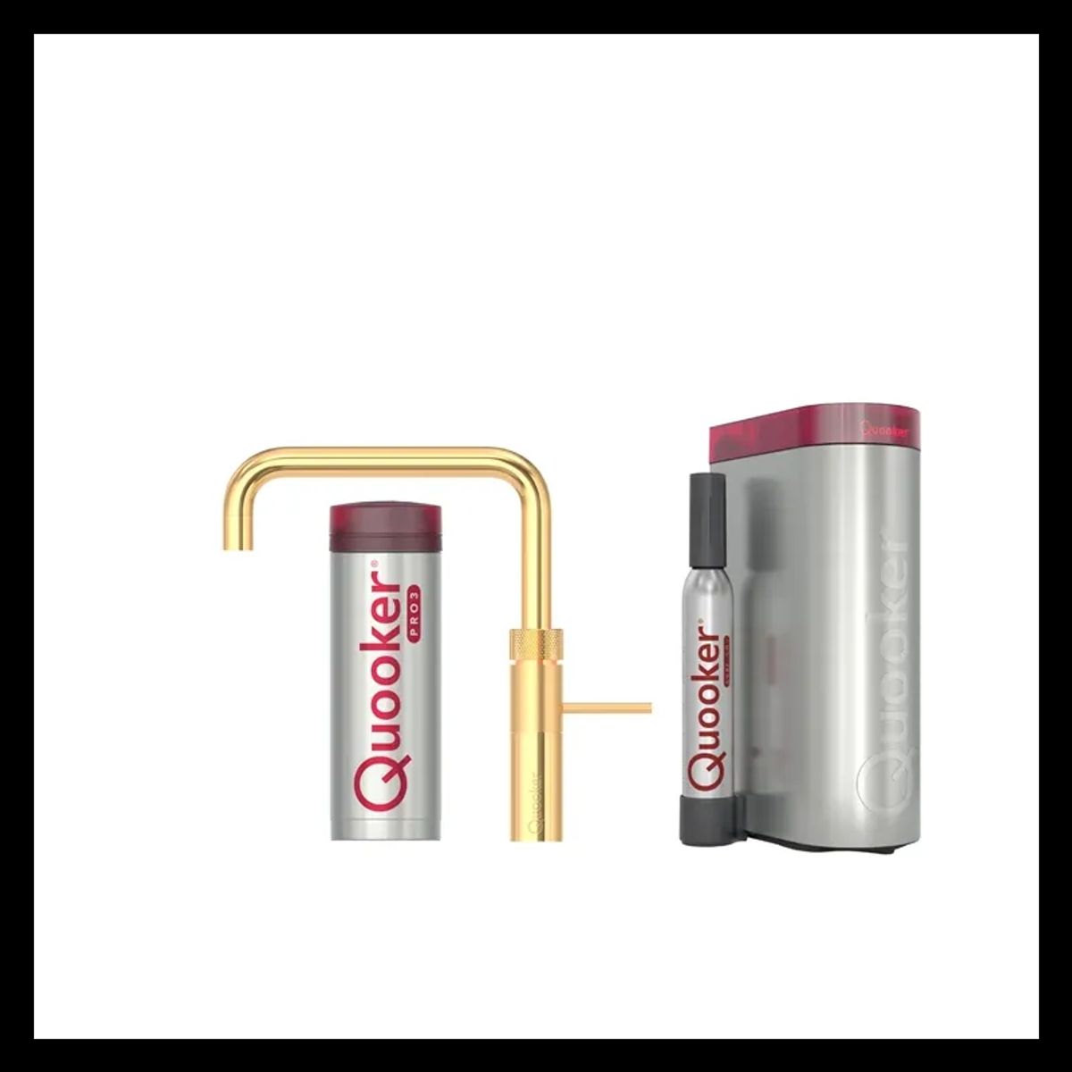 Quooker Fusion Square Sæt M.3l Guld Inkl. Pro3 & Cube Beholder