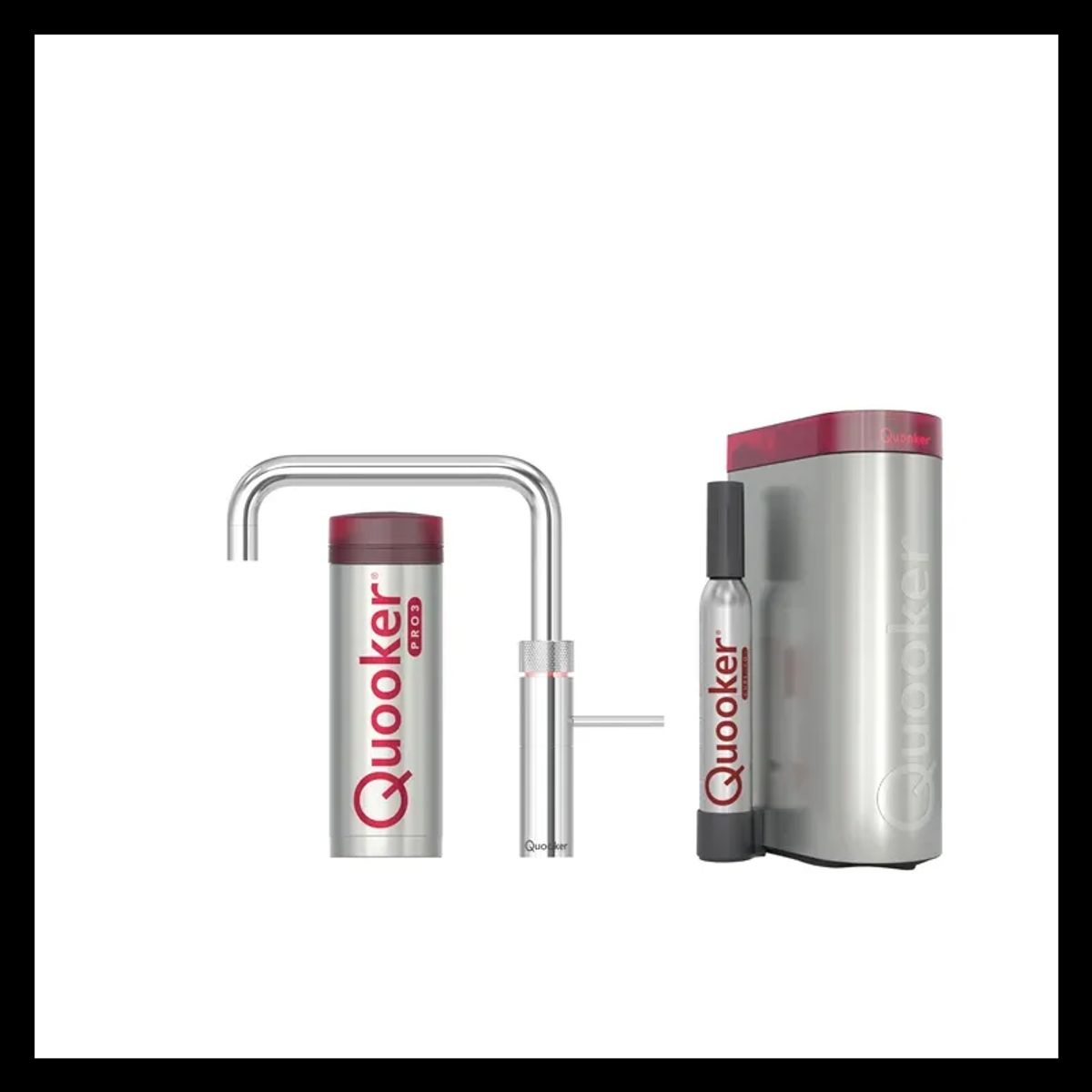 Quooker Fusion Square Sæt M.3l Krom Inkl. Pro3 & Cube Beholder