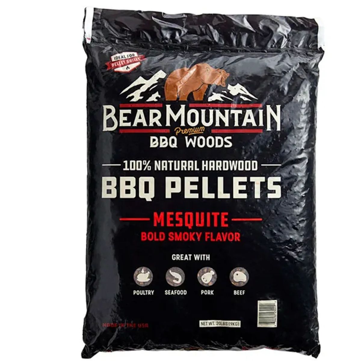 Bear Mountain Bbq Mesquite - Træpiller 9 Kg