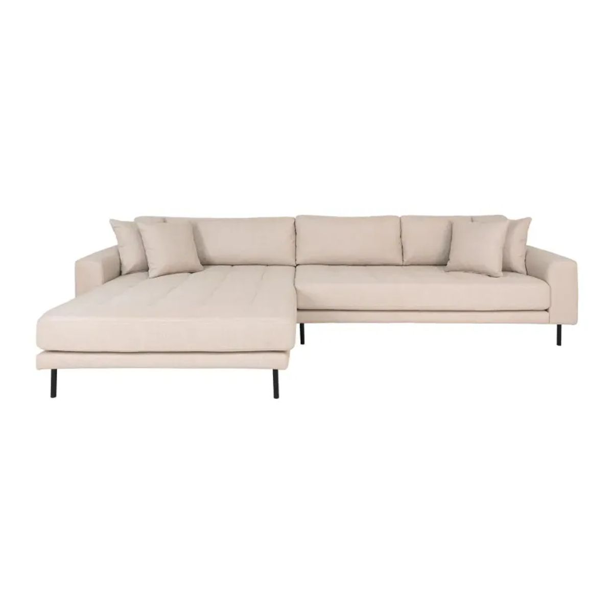 Sofa venstrevendt i beige med fire puder HN1025 - 1301495