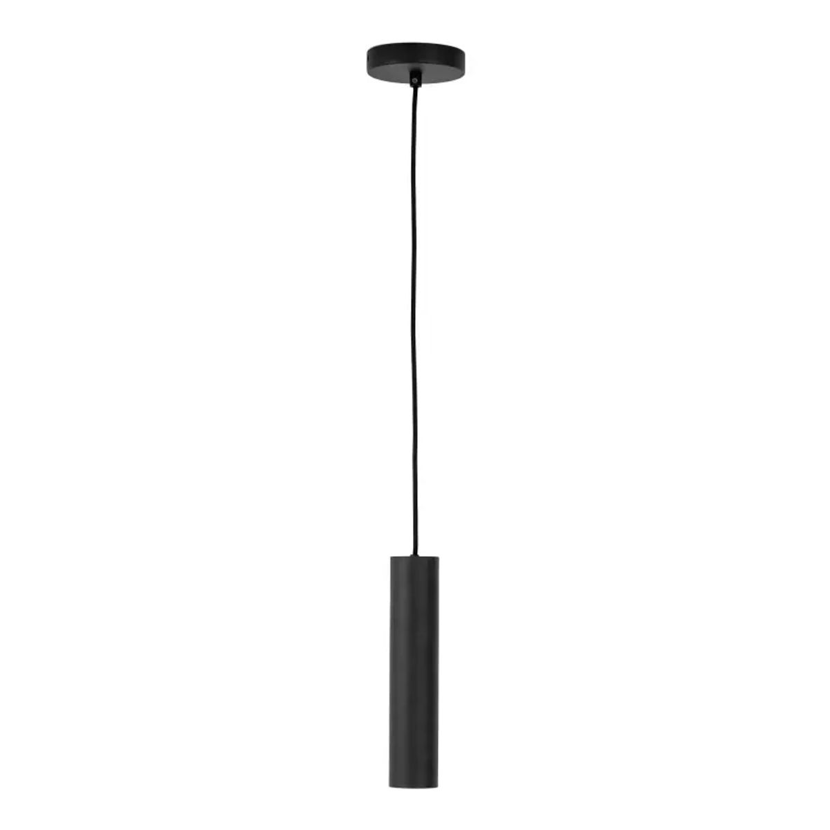 Pendel Lampe i sort med stofledning på 120 cm Pære: GU10/5W LED IP20 - 6409107