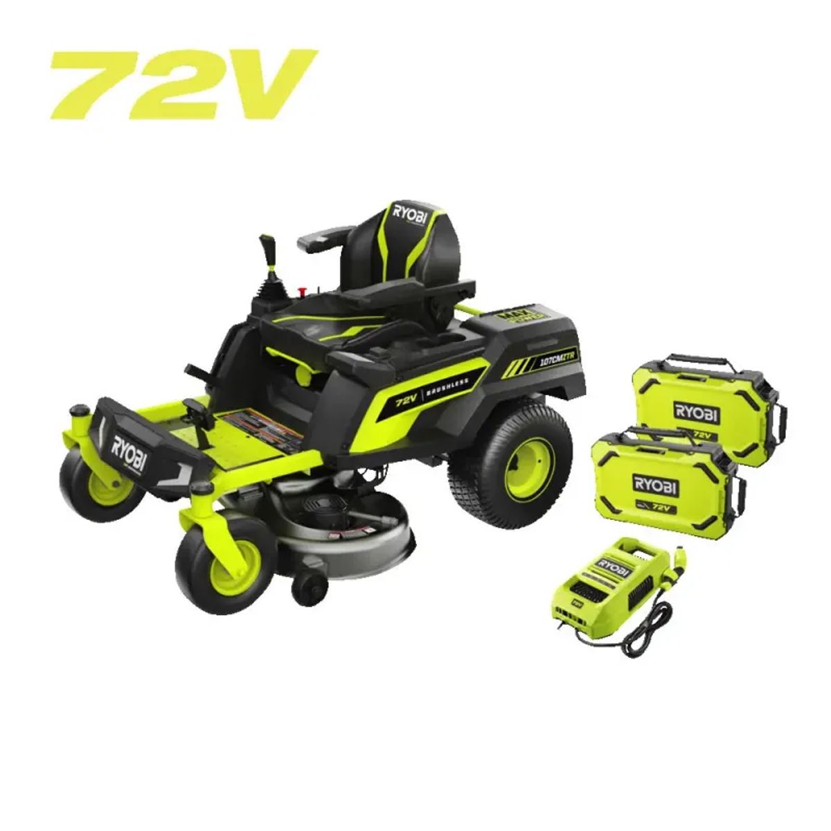 Ryobi 72V Zero Turn Ride-on - RY72ZTRX107-210