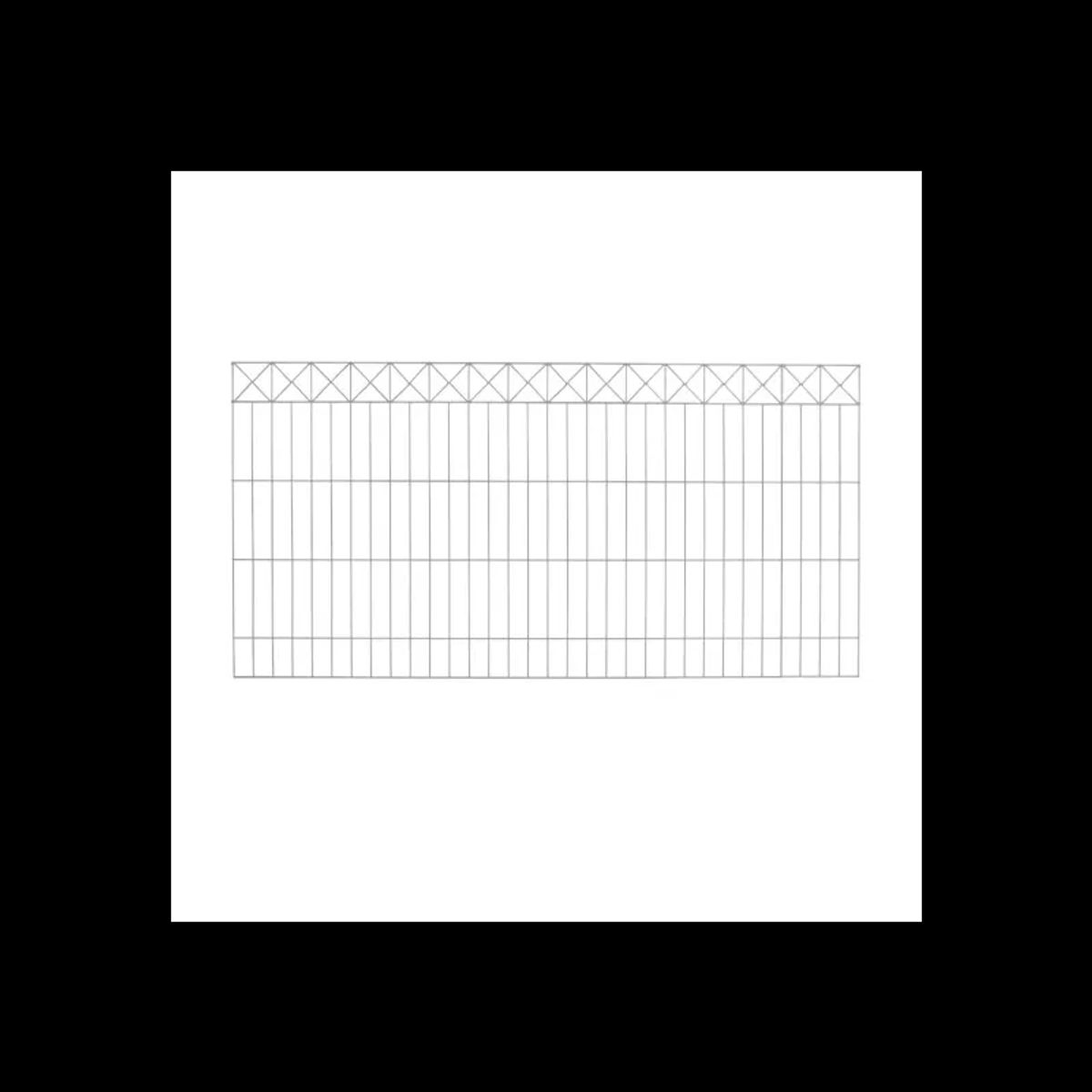 Panelhegn M/deko "X" Galvaniseret 80 Cm