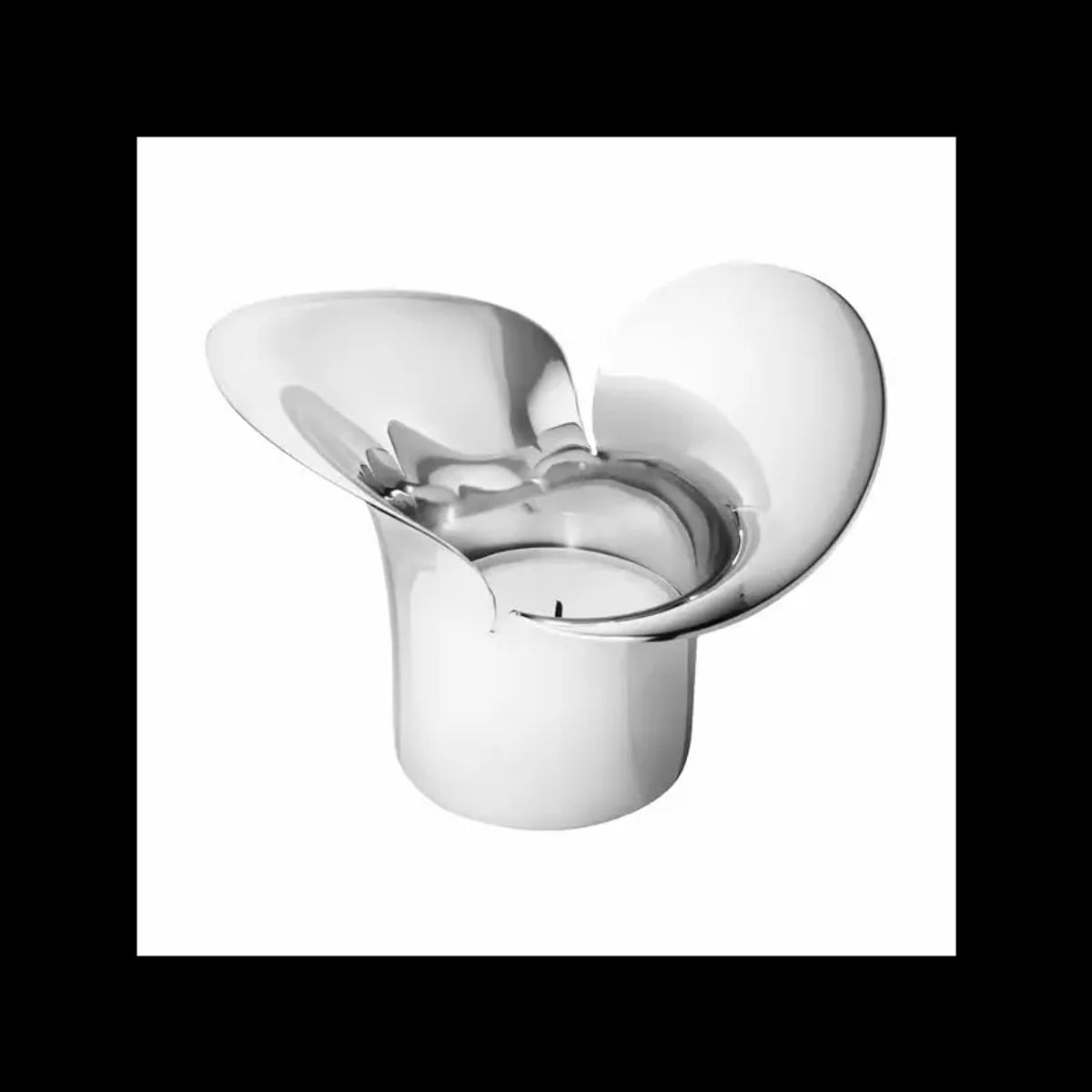 Georg Jensen Bloom Botanica fyrfadsstager - 2 stk., Stål, 7 cm