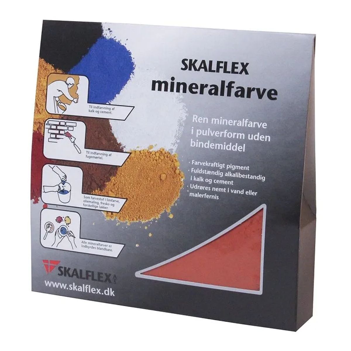 Skalflex Mineralfarve Oxydrød 200g