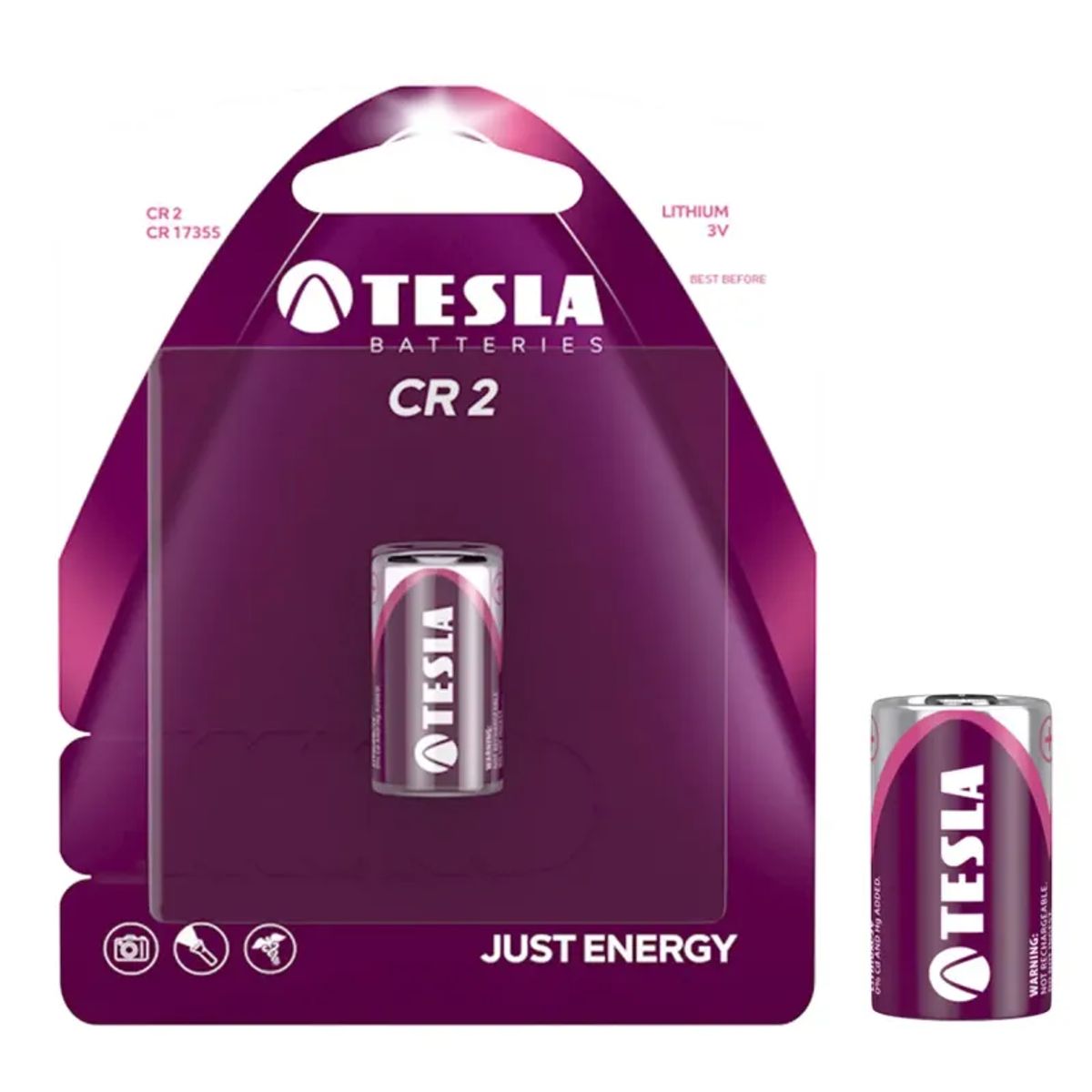 TESLA Batteri CR2 3V Lithium 1-pak - 2293115