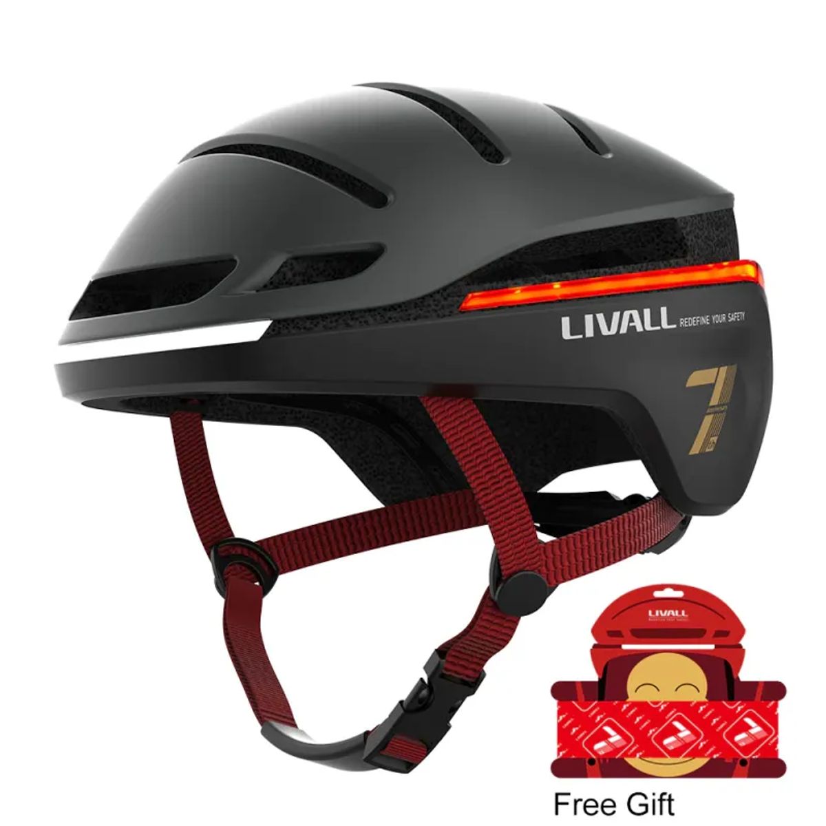 Livall EVO21 Hjelm L Black - Large 58-62 cm