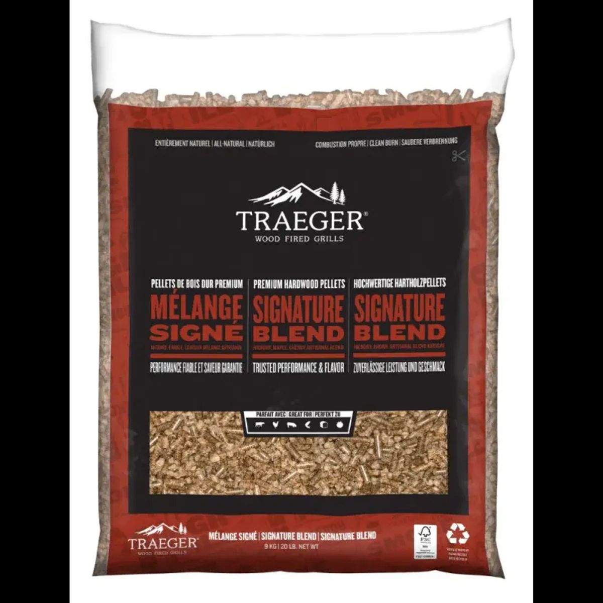 TRAEGER Signature Blend Træpiller 9 kg - FSC - PEL346