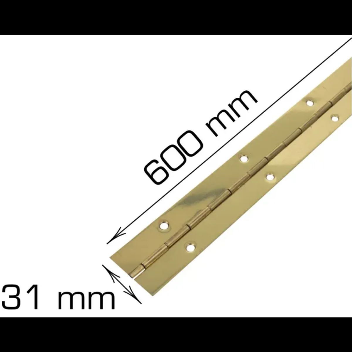 Homeï¼it pianohængsel 600 x 31 mm messing