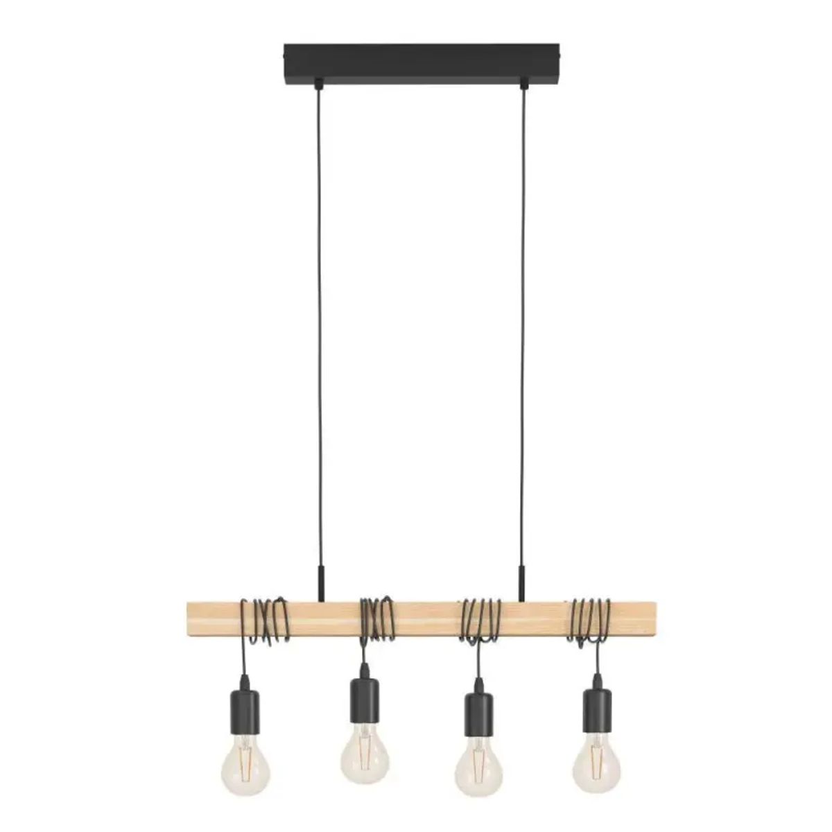 Eglo Townshend 1 Langbord 4l Sort/træ - Langbordlampe - 32916