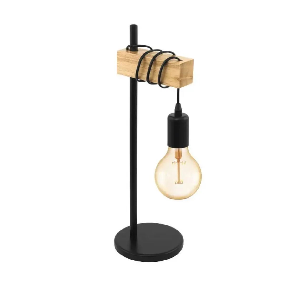 EGLO Townshend 1 Bord Sort/træ - Bordlampe - 32918