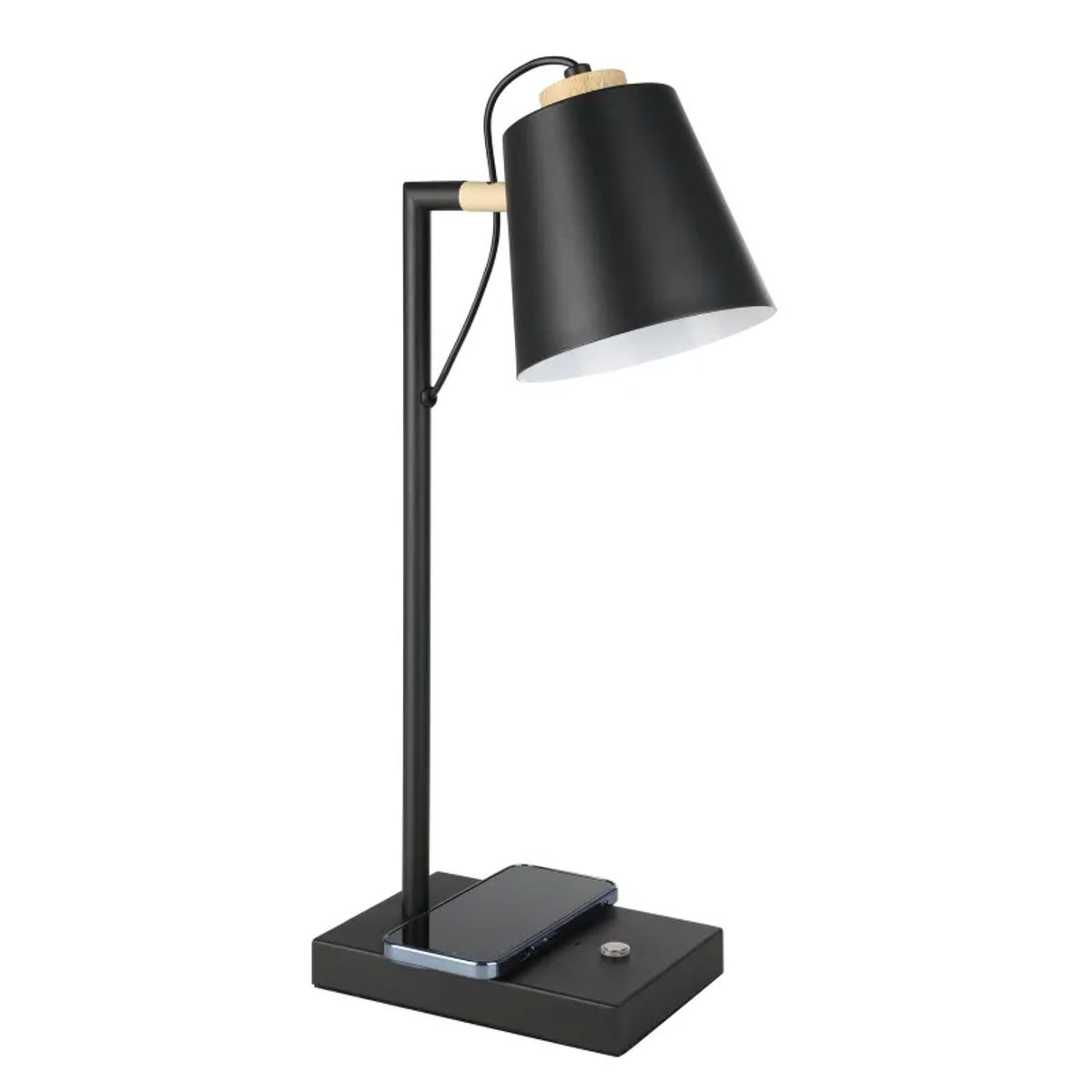 EGLO Lacey-qi Bord H485 5,5w 720lm 3000k Touch Sort/træ - Bordlampe - 900626