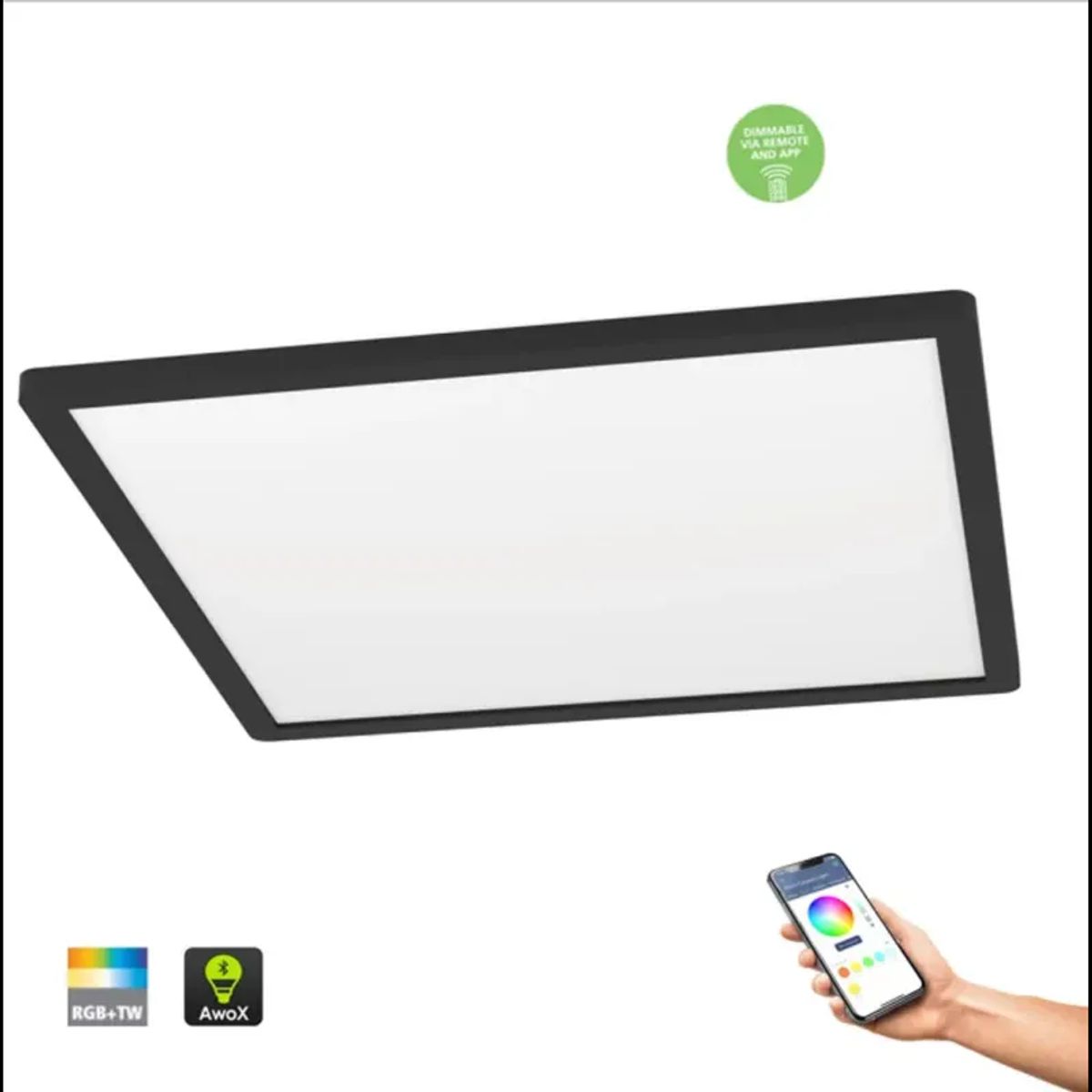 EGLO Rovito-Z Loft 294x294 Rgb 14,6w 1700lm 2700-6500k Sort - Loftlampe - 900093