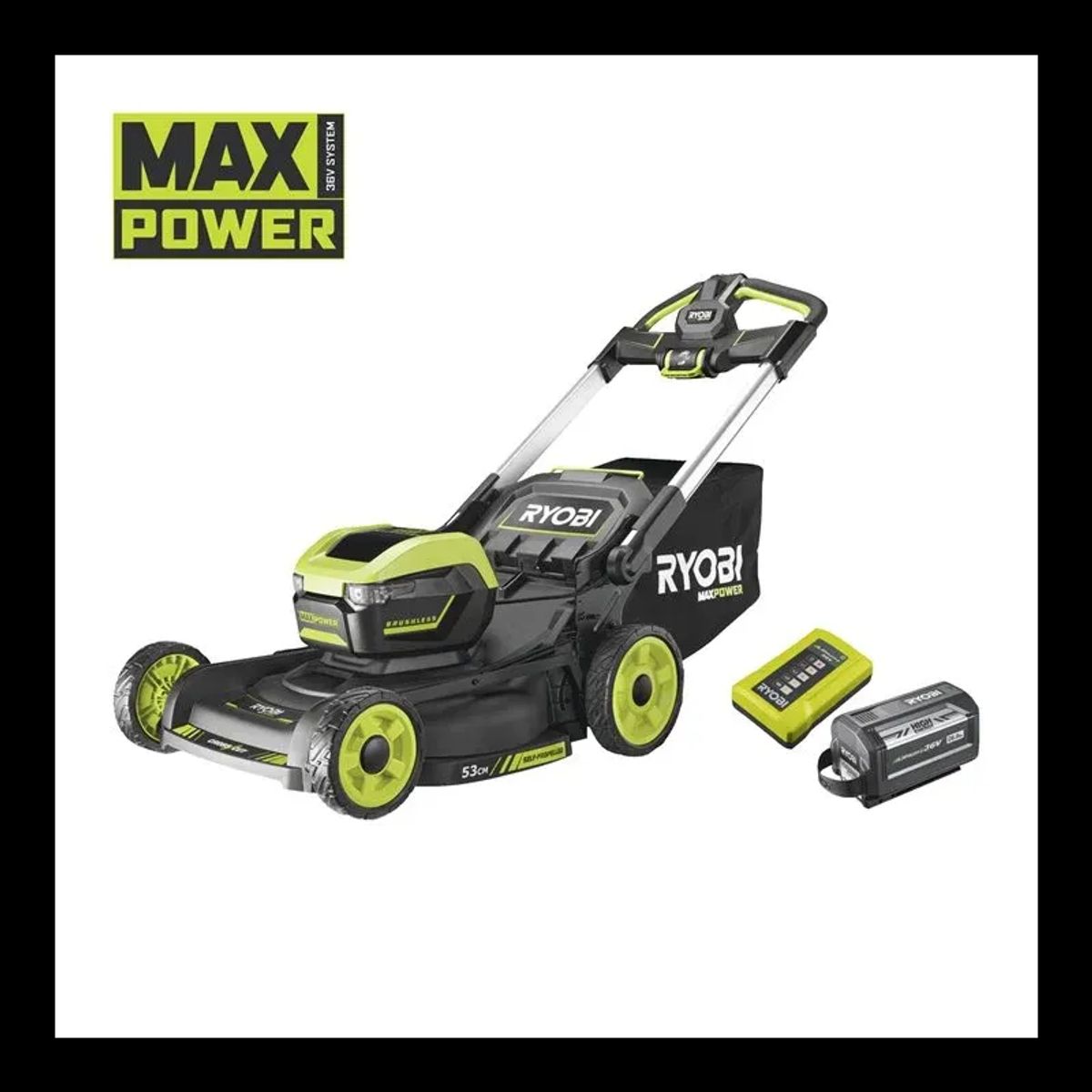 Ryobi 53 cm Plæneklipper 36V MAX POWER. - RY36LMXSP53A-160