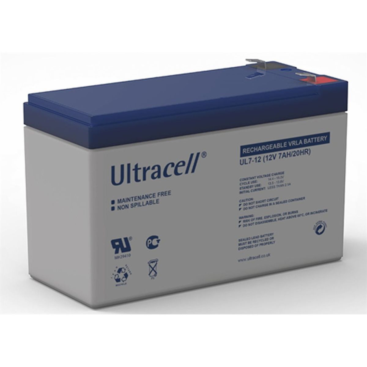 Ultracell Batteri 12V - 7Ah