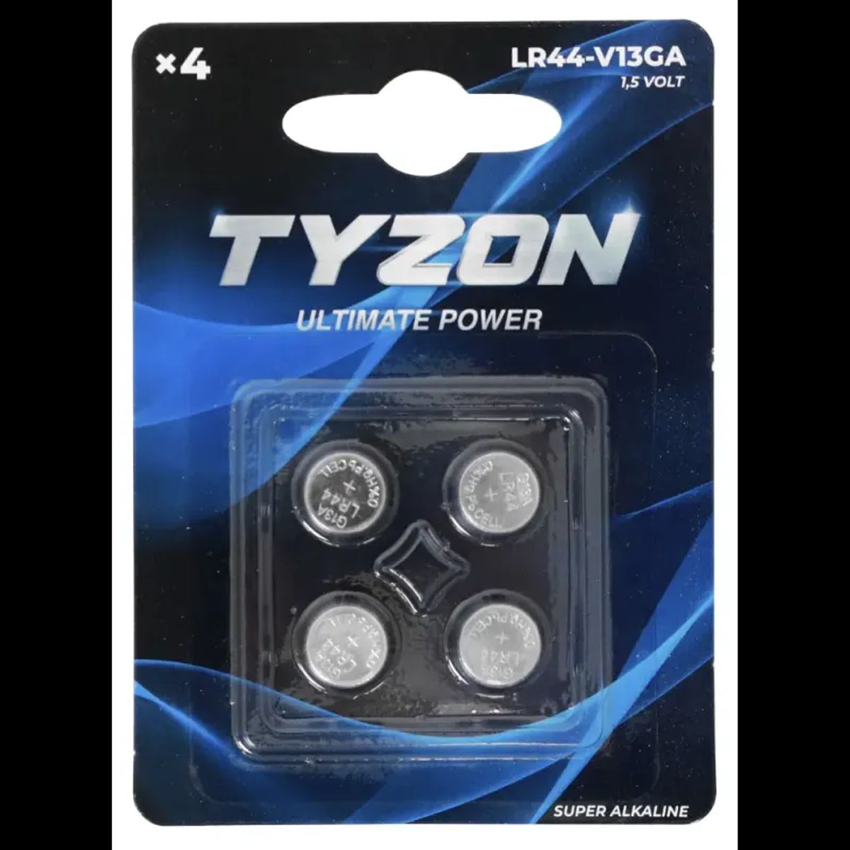 Tyzon LR44/V13GA alkaline-batterier 4-pak