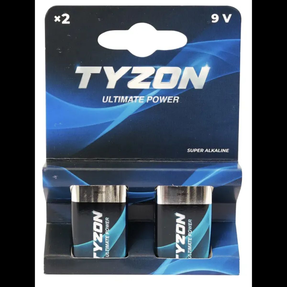 Tyzon 9 V Super Alkaline-batterier 2-pak.