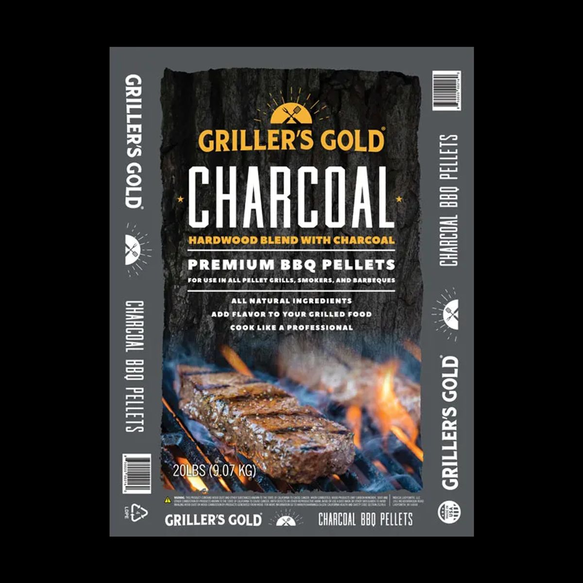 Griller's Gold Charcoal Træpiller - 9 kg