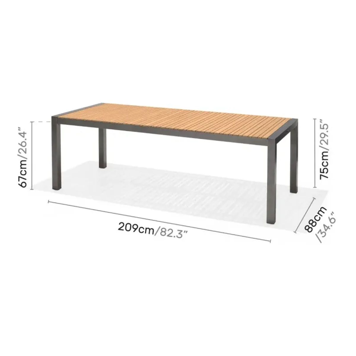 Salomon havebord 6-8-personer