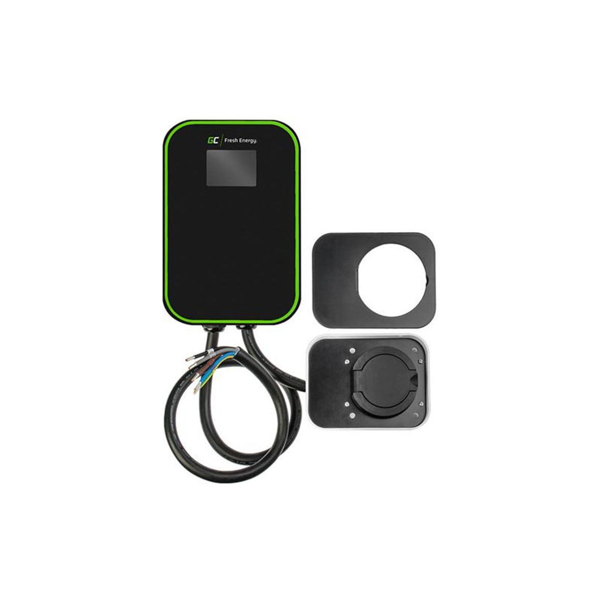 GREENCELL LadeBox Elbil med Udtag EV15RFID Typ2 Ladestander