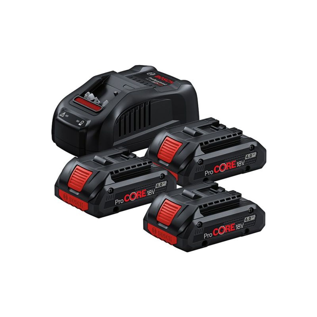 Bosch Batterisæt 18V - inkl. 3x4,0ah batteri & lader