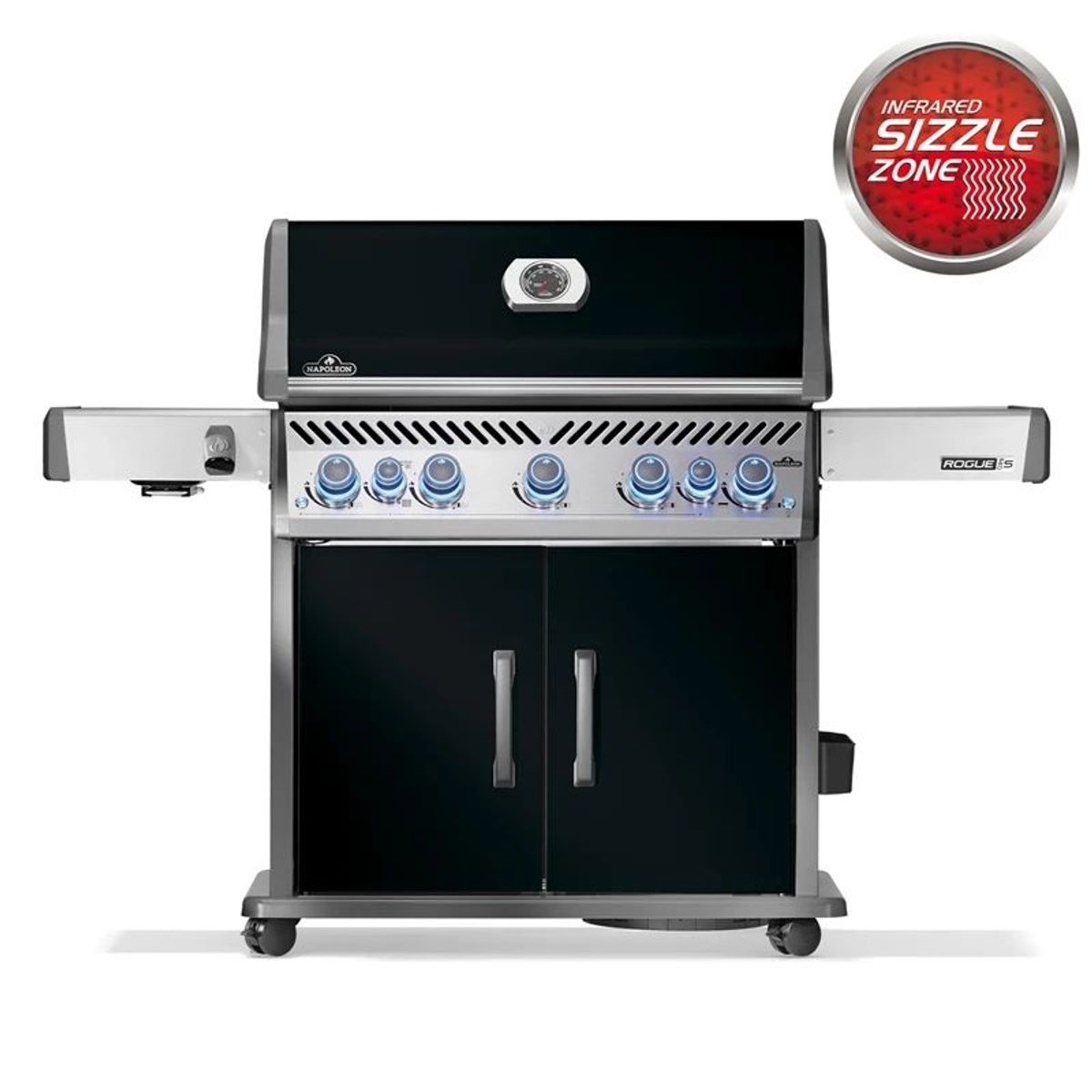 Napoleon Rogue PRO-S 625, rustfri stål/sort - Gasgrill - RPS625RSIBPK-2-DK