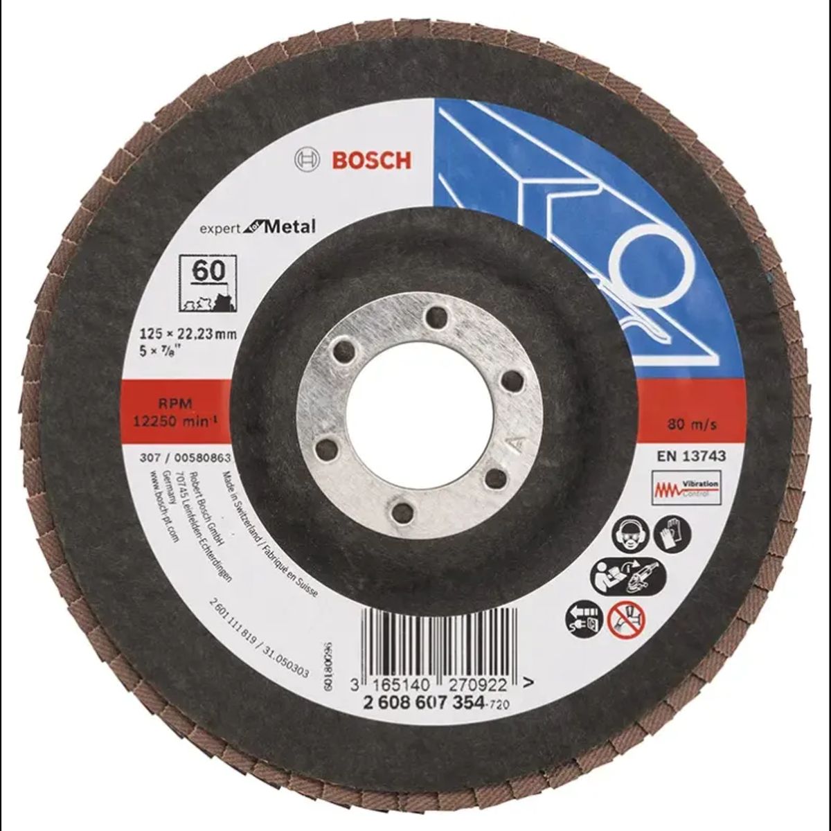 Bosch Lamelslibeskive Bm 125x22mm K60 Flad - 2608607354