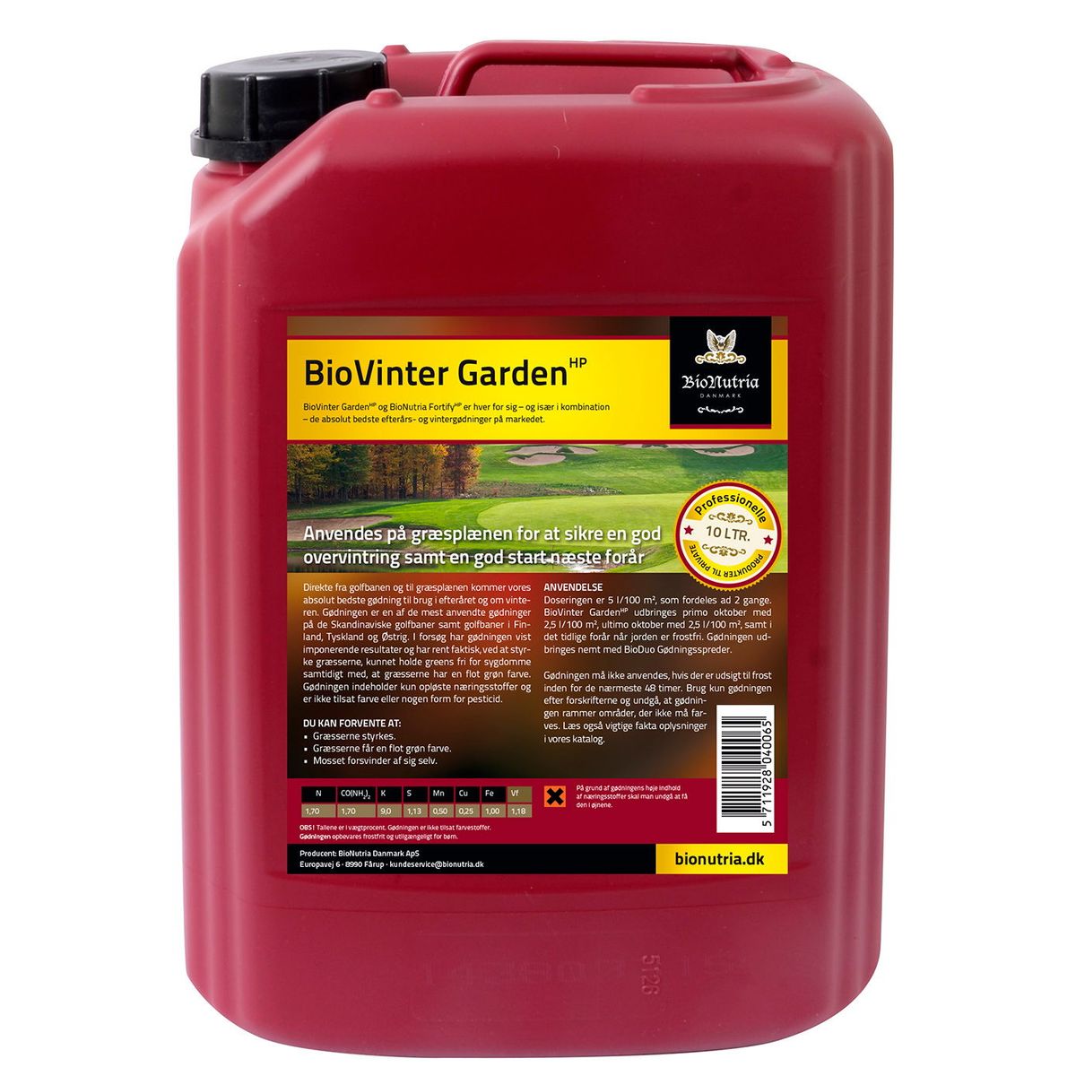 BioNutria BioVinter Garden Plænegødning - 10 liter