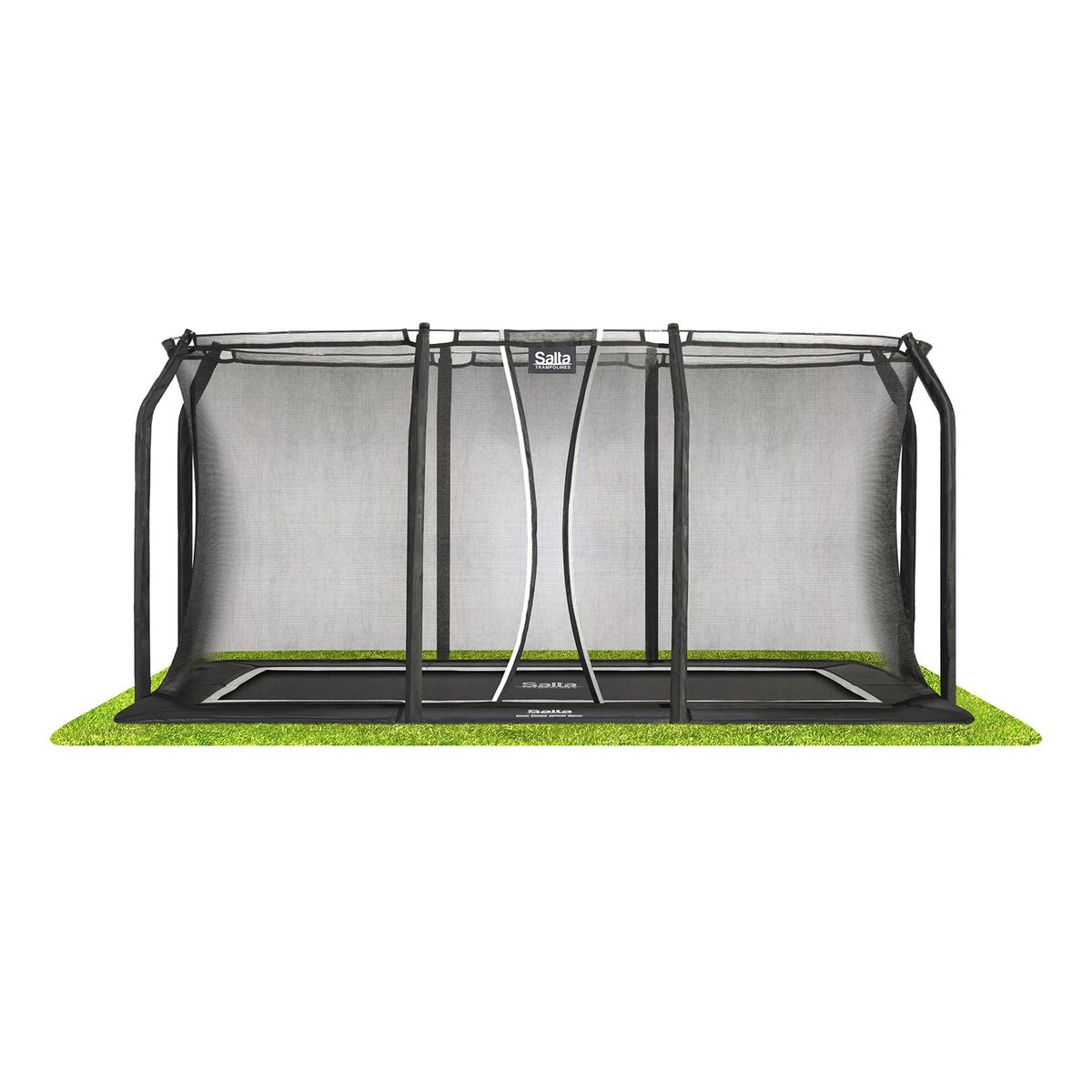 Salta Trampolin Royal Baseground 305x214 cm, sort inkl. sikkerhedsnet