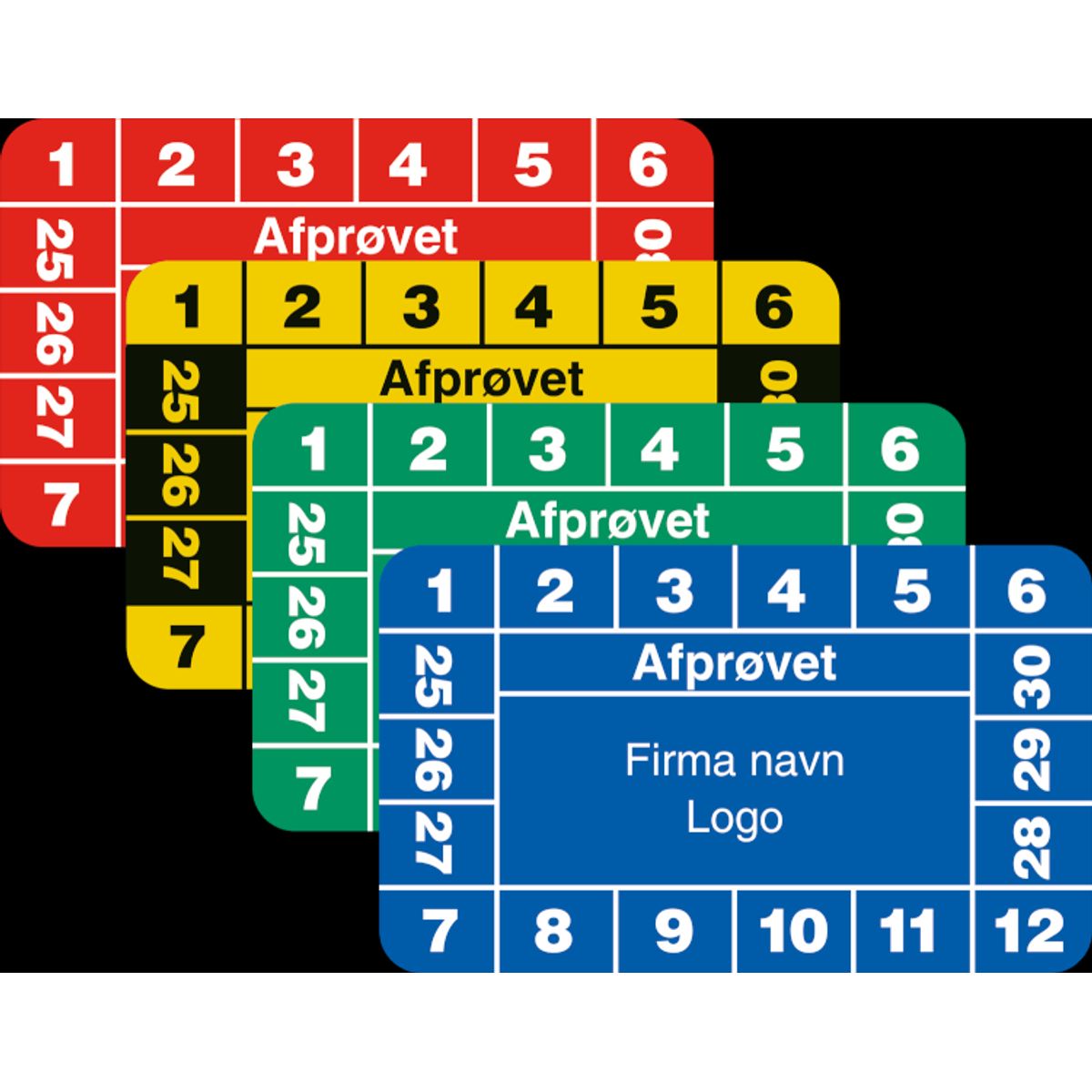 Afprøvet - Kalibreringsmærker med firmanavn