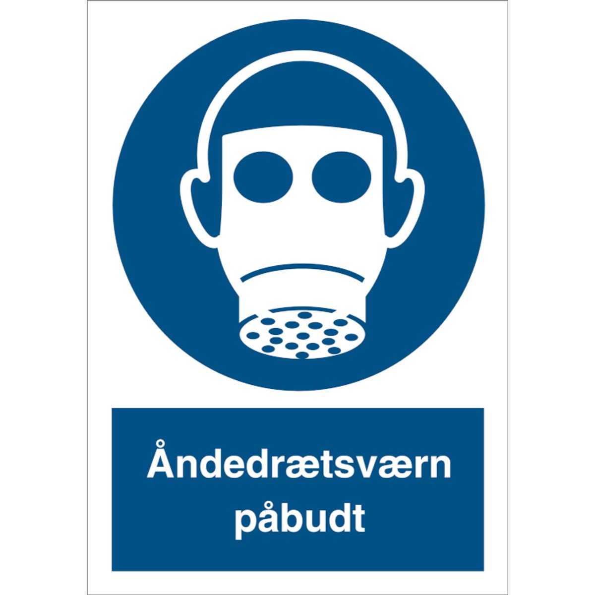 Åndedrætsværn påbudt - Plast - 148 x 105 mm