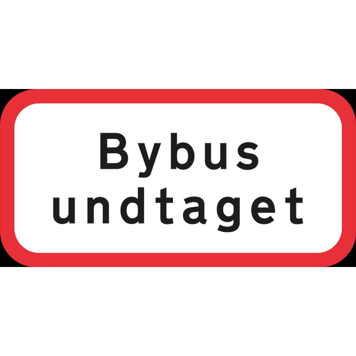 Bybus undtaget UC 20,5 forbudstavle