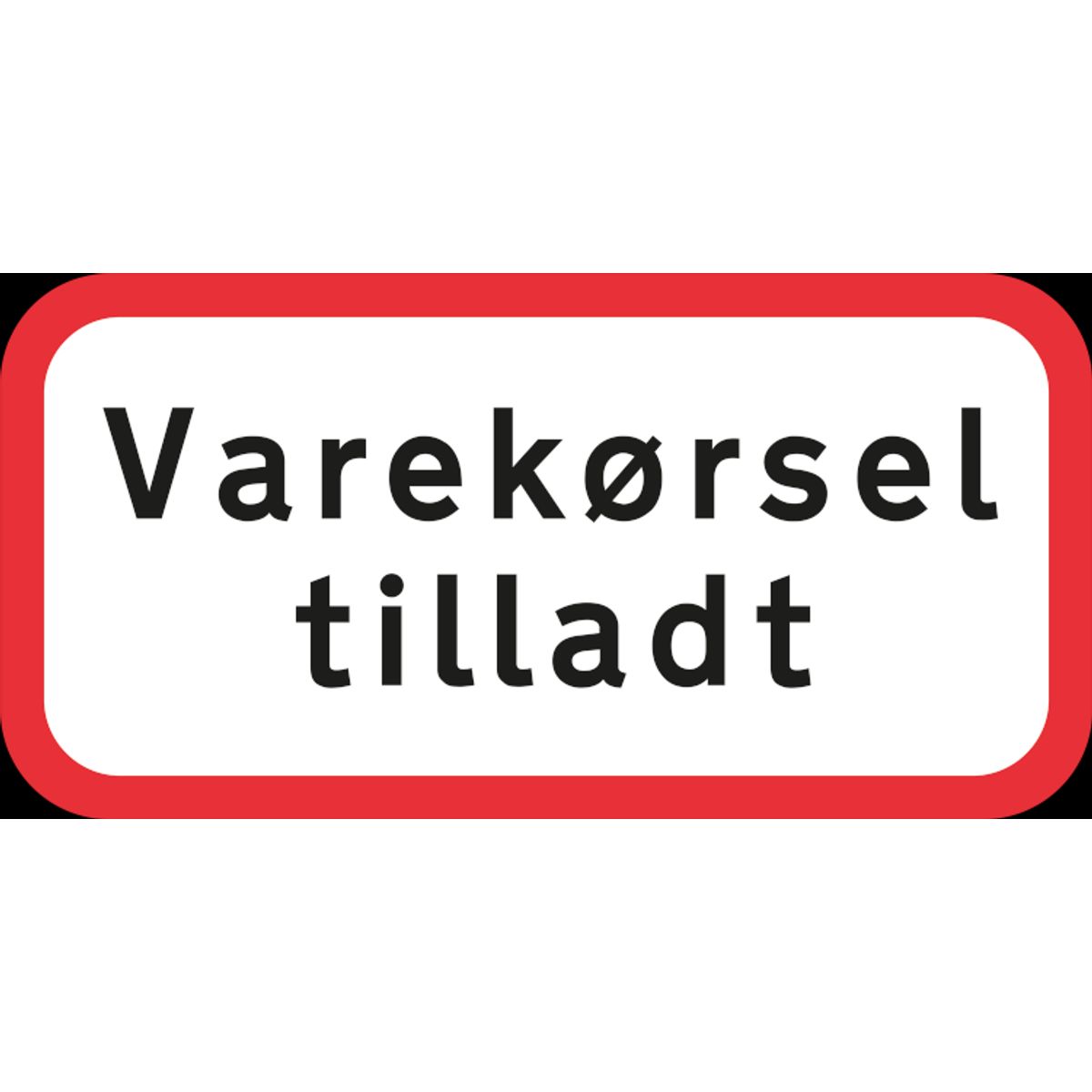 Varekørsel tilladt UC 20,7 forbudstavle