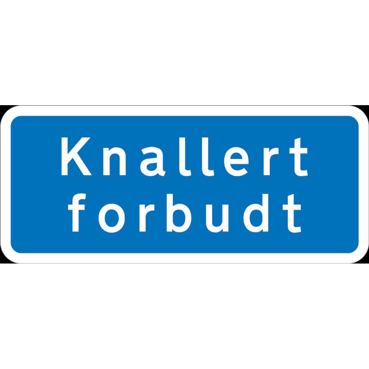 Knallert forbudt UD 21,5 påbudstavle