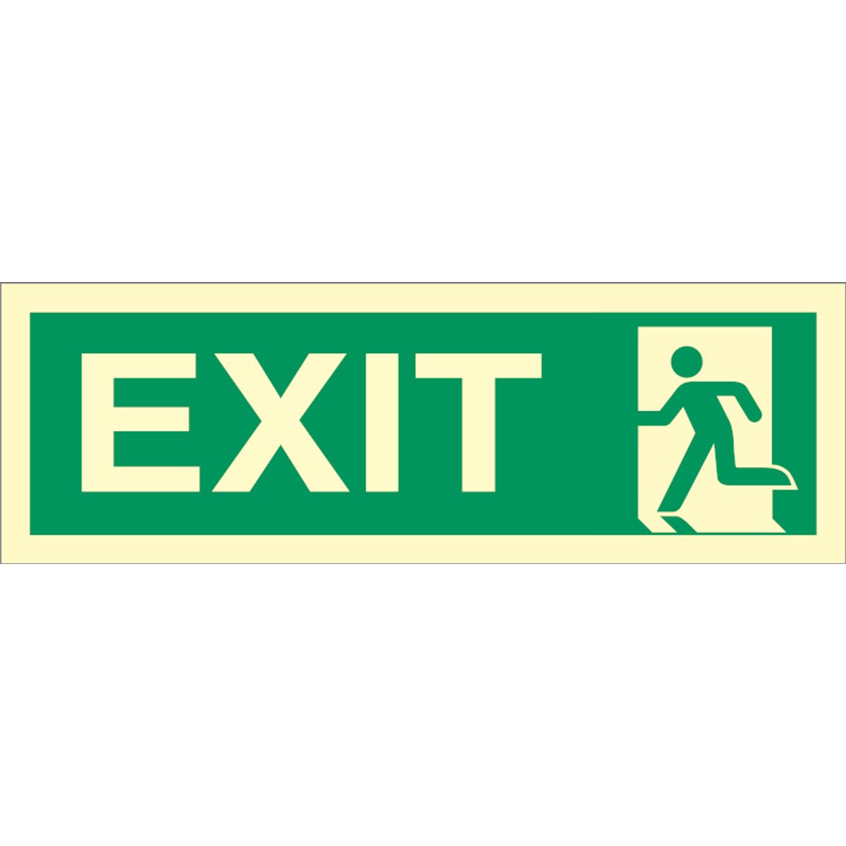 Exit left - Efterlysende plast HI150 - 100 x 300 mm