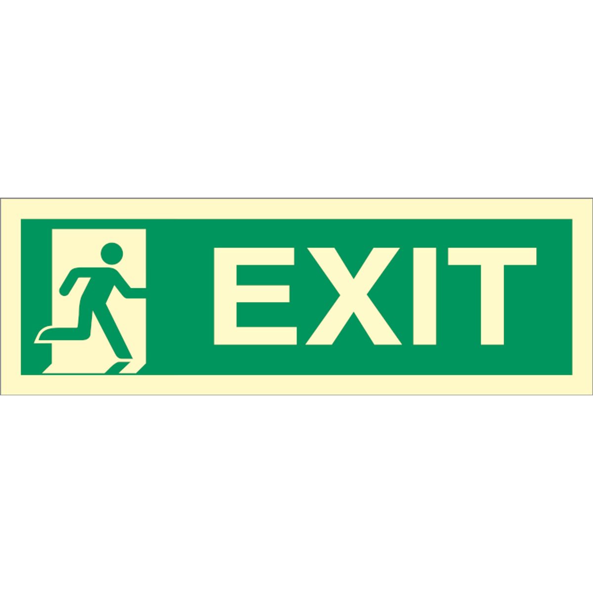 Exit right - Efterlysende plast HI150 - 100 x 300 mm