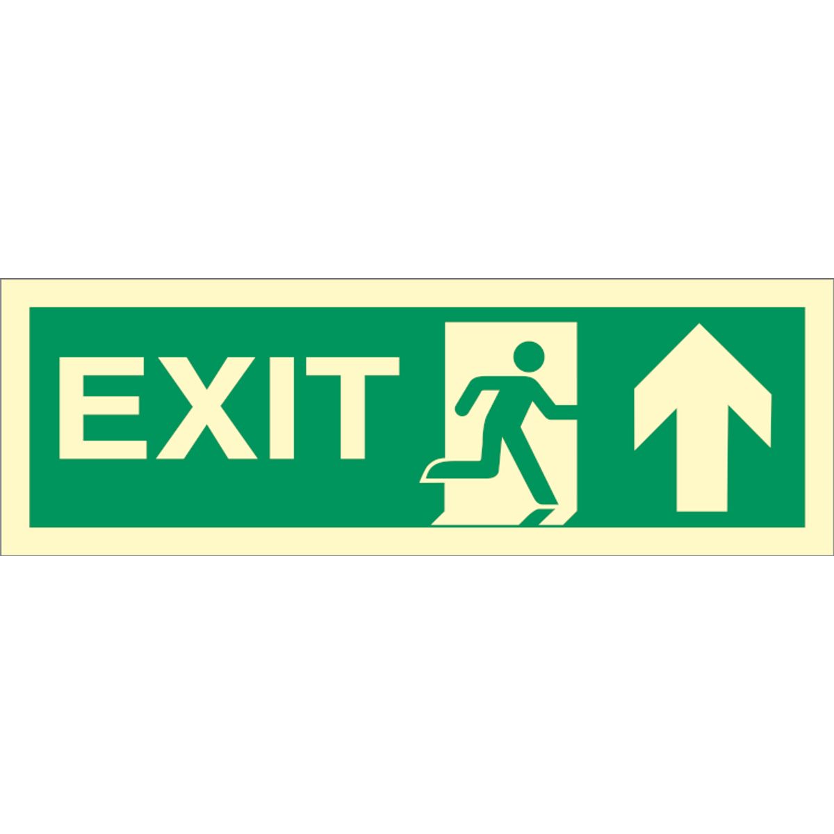 Exit right arrow up - Efterlysende Vinyl HI150 - 100 x 300 mm