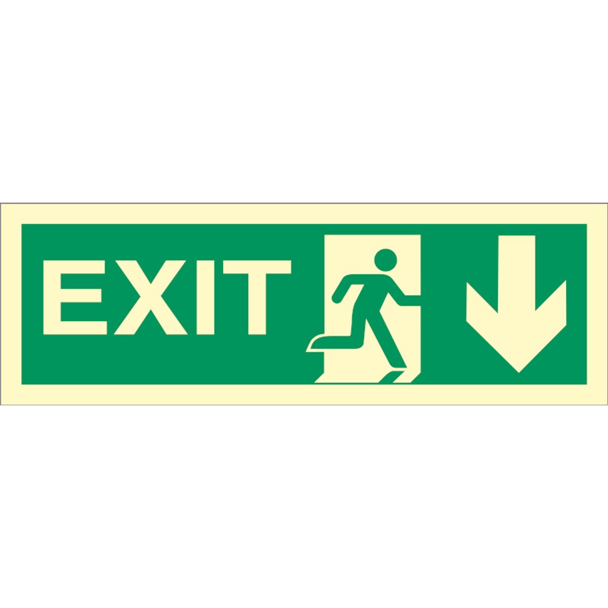 Exit right, arrow down - Efterlysende Vinyl HI150 - 100 x 300 mm