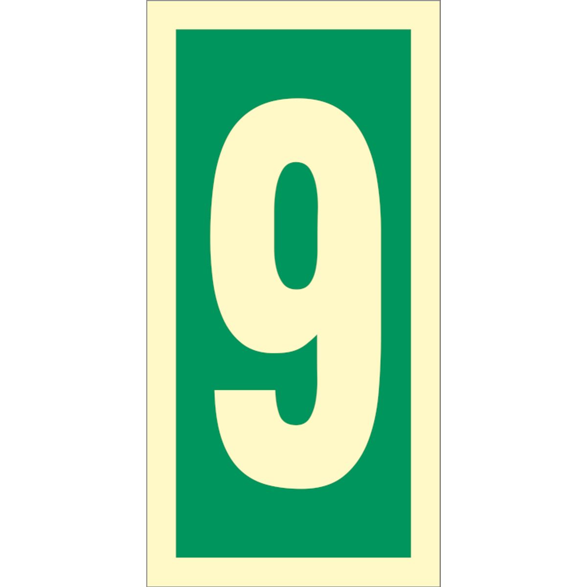 Direction sign - Number 9