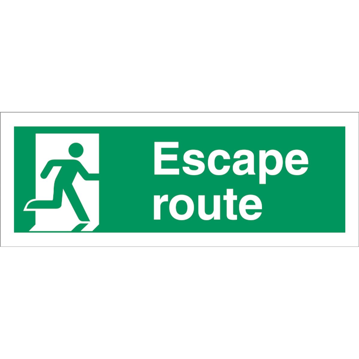 Escape route - Efterlysende plast HI150 - 150 x 400 mm