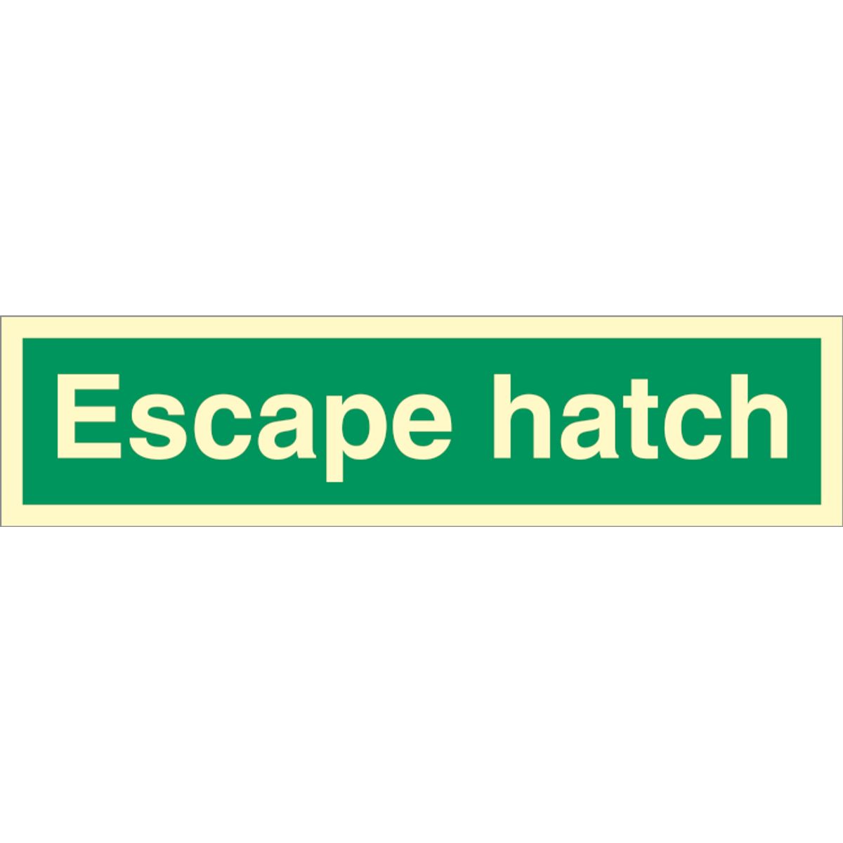 Escape hatch - Efterlysende plast HI150 - 100 x 300 mm