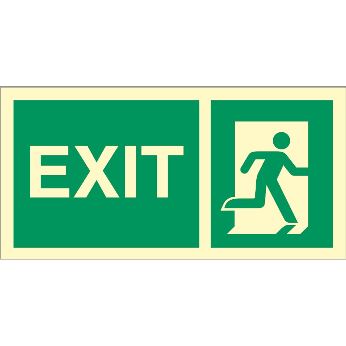 EXIT sign - Efterlysende plast HI150 - 150 x 300 mm