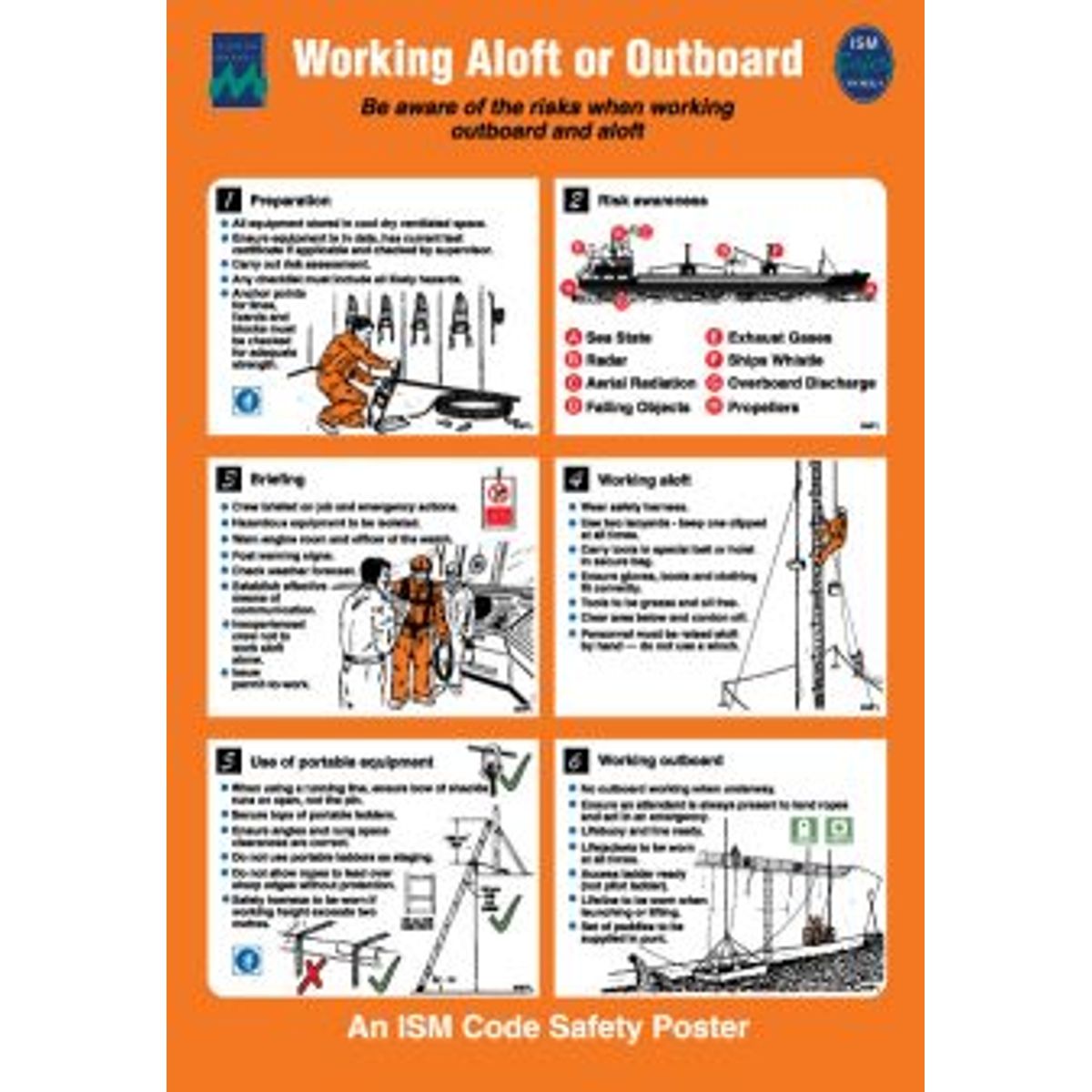 Working aloft or outboard - Selvklæbende vinyl - 475 x 330 mm