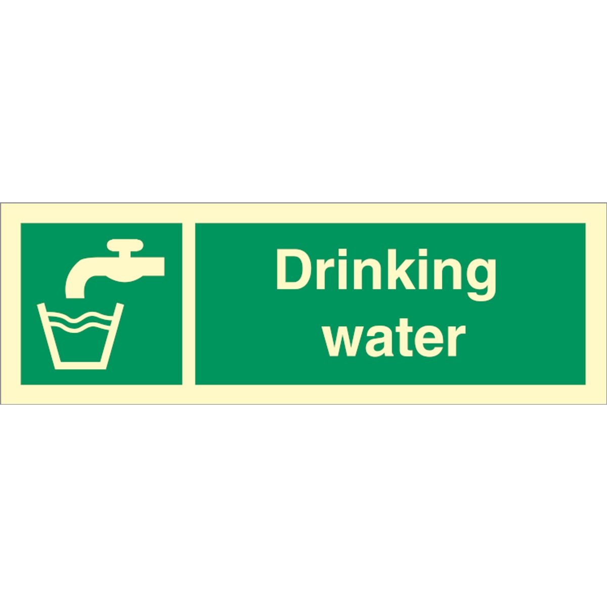 Drinking water - Efterlysende Vinyl HI150 - 100 x 300 mm