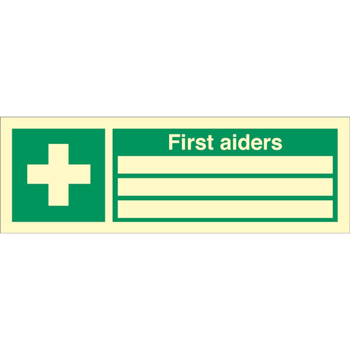 First aiders - Efterlysende Vinyl HI150 - 100 x 300 mm