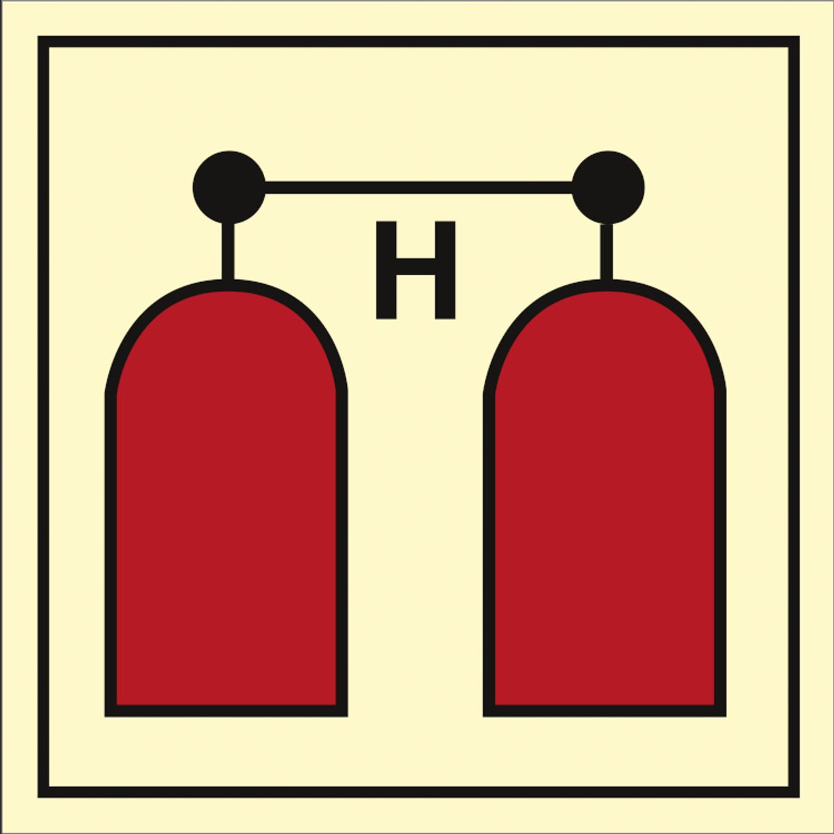 Halon release station - Efterlysende Vinyl HI150 - 150 x 150 mm