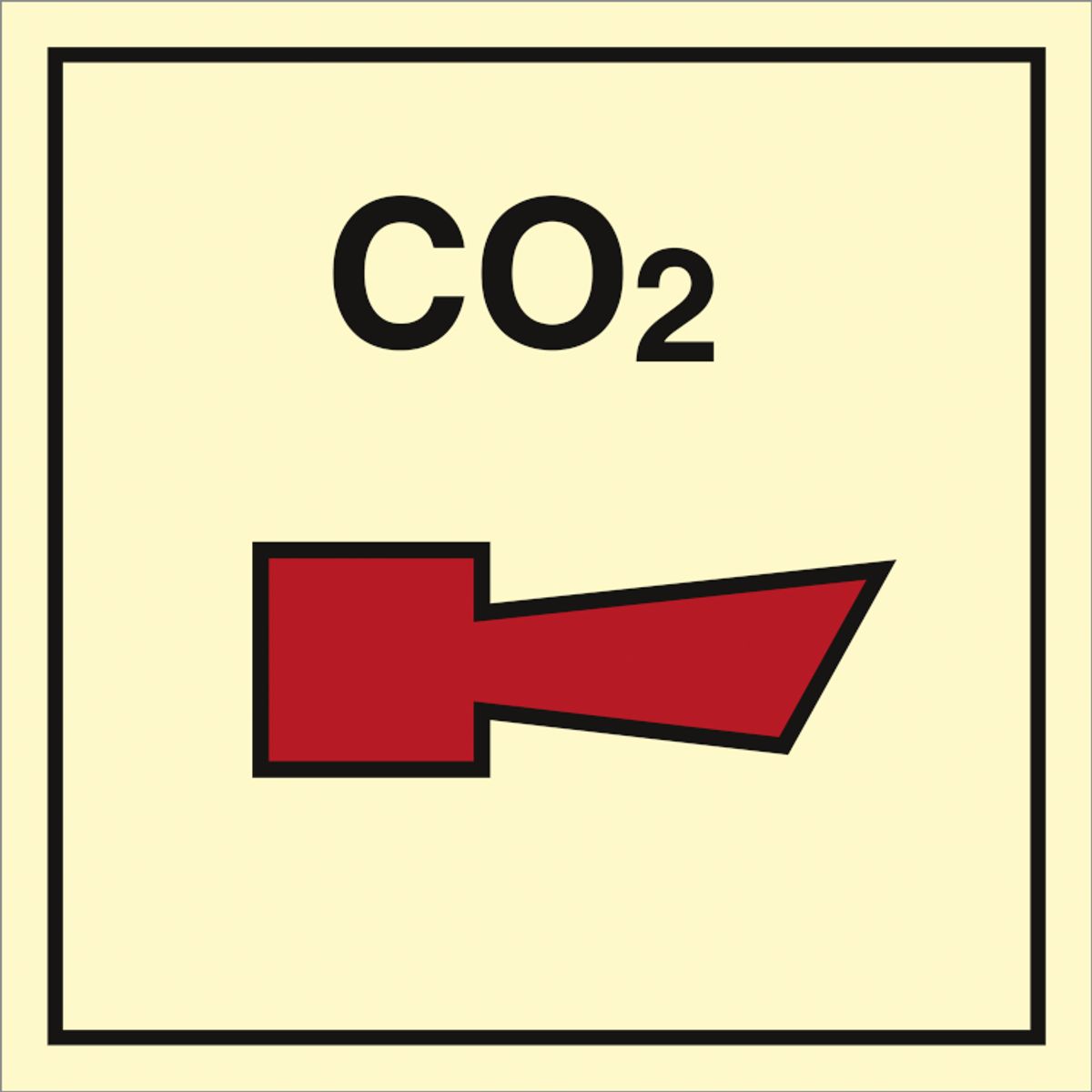 Fire control sign - CO2 horn