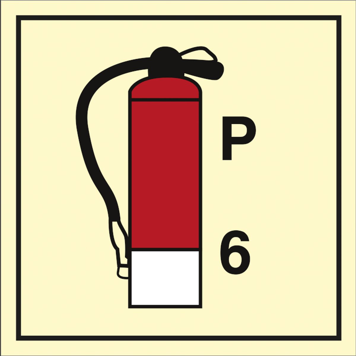 Fire control sign - Powder Extinguisher 6