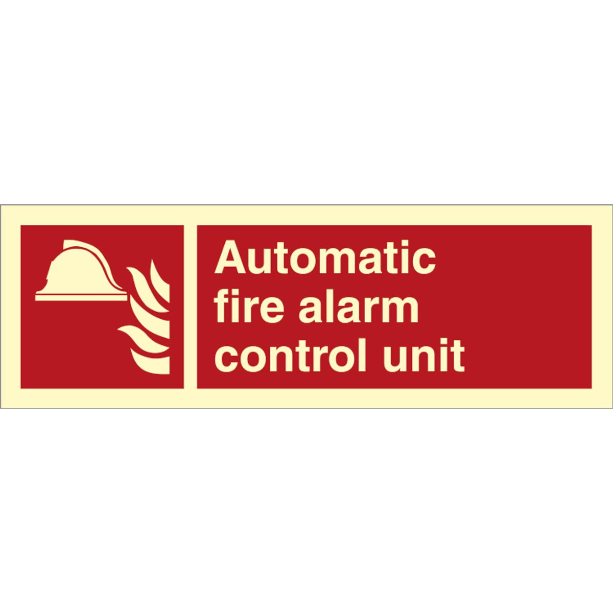 Automatic fire alarm control unit - Efterlysende Vinyl HI150 - 100 x 300 mm